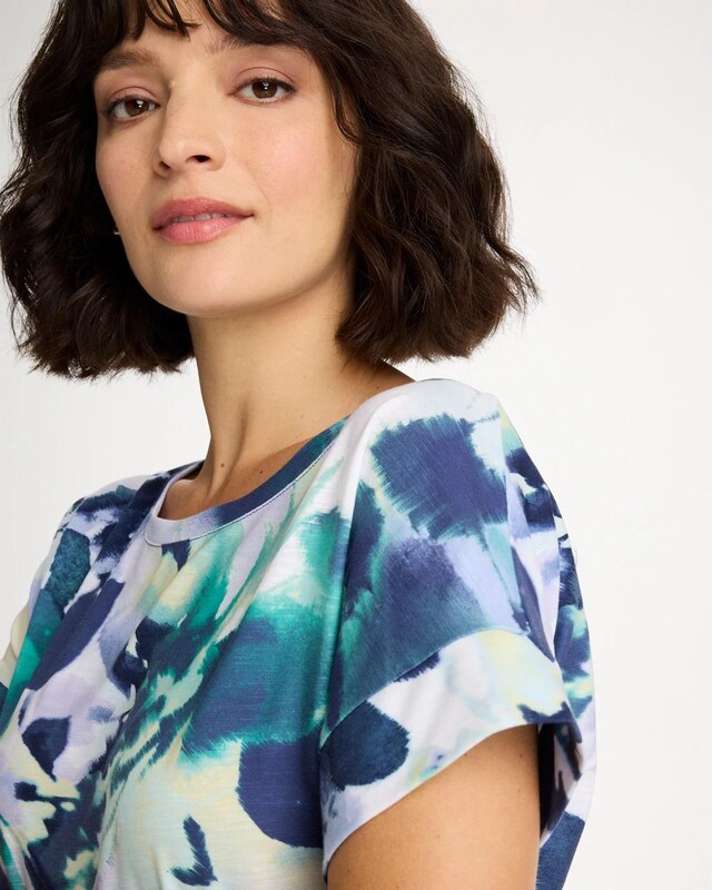 Zenergy Floral Drop Shoulder Tee - image 4